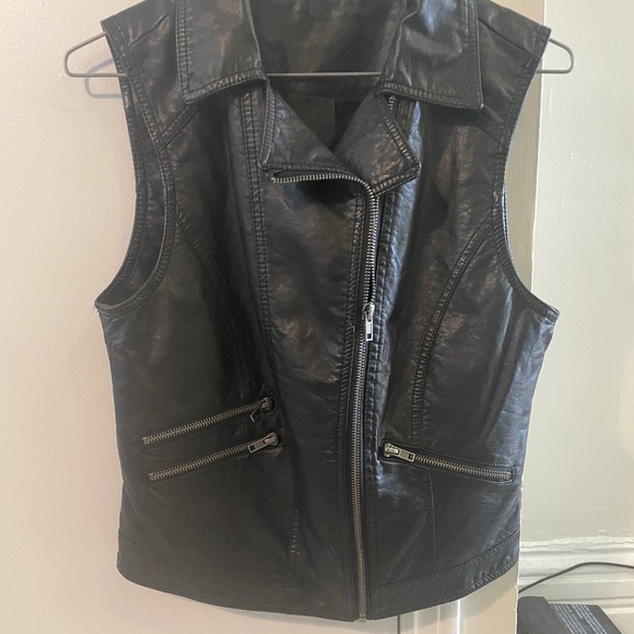 Leather Motto Vest - Picture 1 of 5